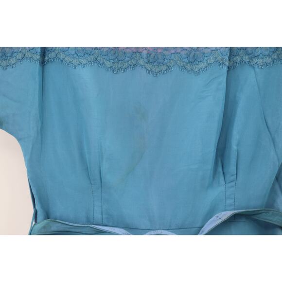 Vintage 1960s Blue Prom Dress - Picture 8 of 10